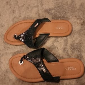Chaps Textured Strap Sandals